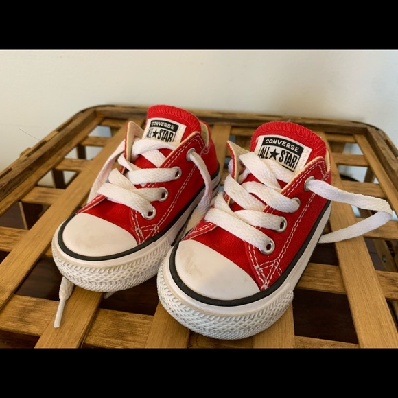 Red converse size 4 infant Clearance